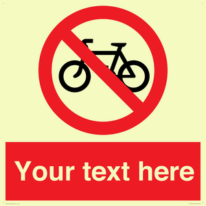 Custom No Cycling Sign